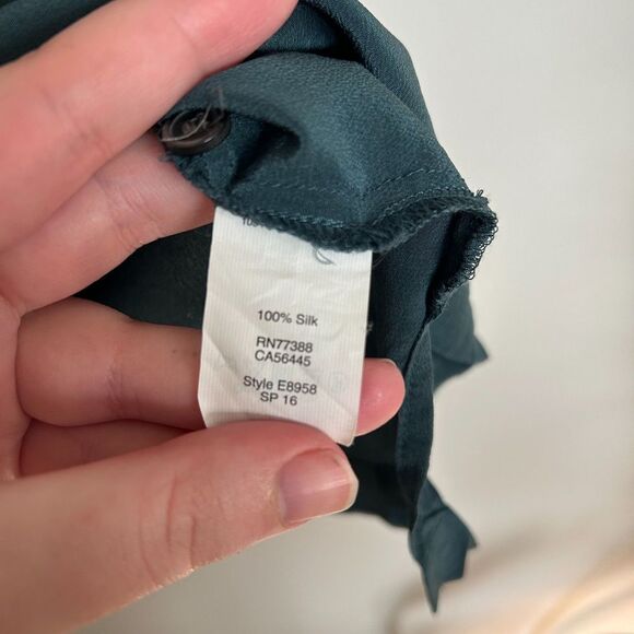 Madewell Composition Silk Tank - Dark Spruce - Picture 8 of 9